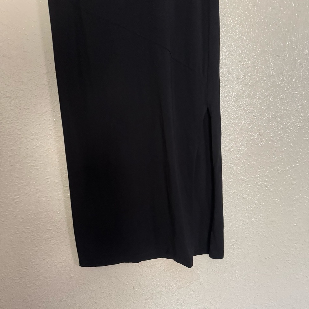 Another Tomorrow Black Elbow Sleeve Midi Dress - Picture 6 of 8
